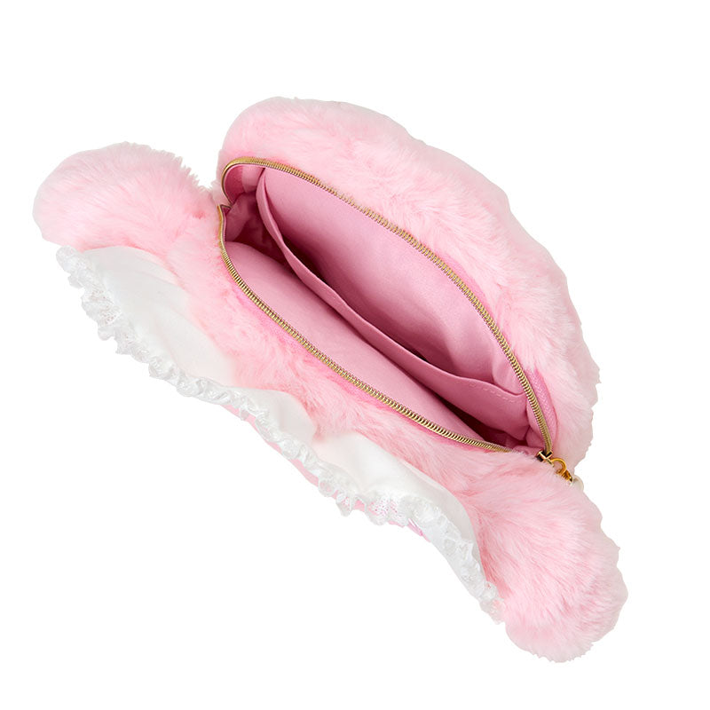 SANRIO | My Melody Face-shaped Pouch 240×80×150mm (White Frill Design)