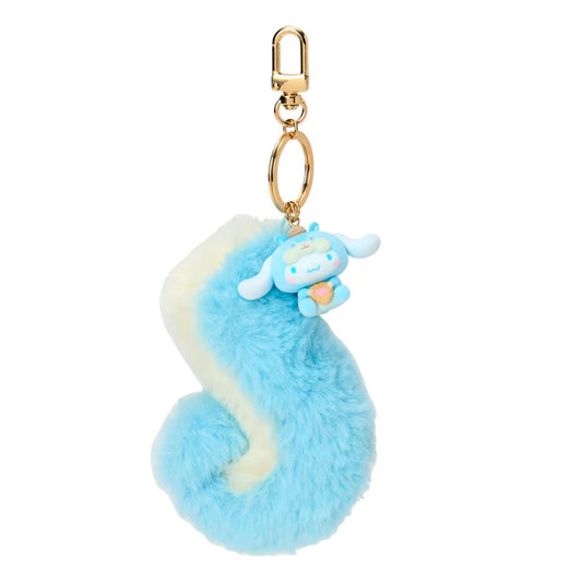 SANRIO | Cinnamoroll Dangling Fluffy Tail Flocked Mascot Keychain 55×30×30mm (Fluffy Squirrel)