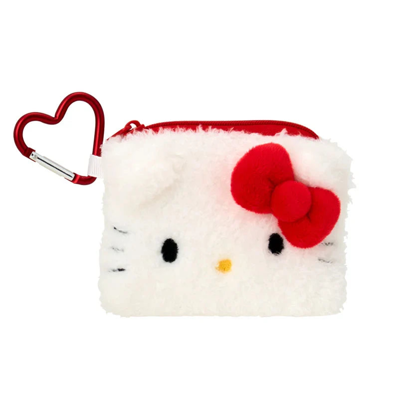 SANRIO | Hello Kitty Mascot Mini Pouch with Carabiner 110×15×85mm (Fluffy Face)