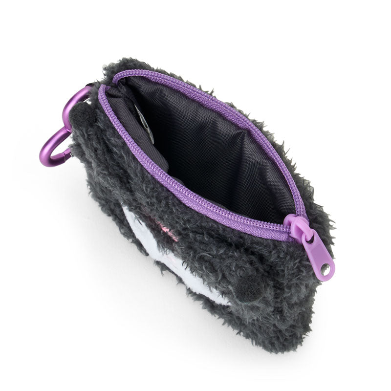 SANRIO | Kuromi Mascot Mini Pouch with Carabiner 110×15×85mm (Fluffy Face)