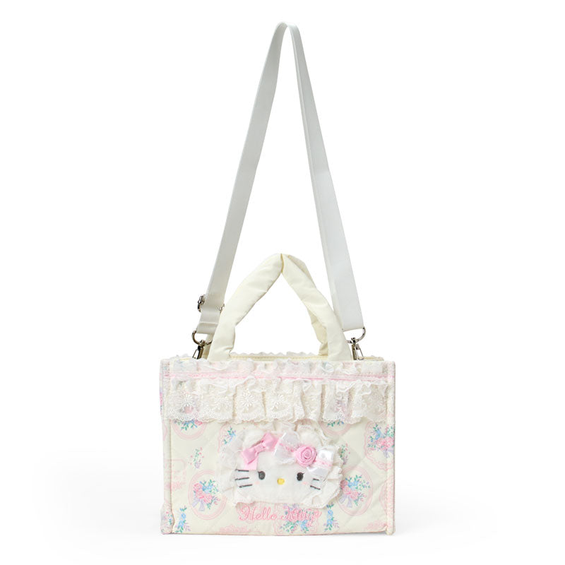 SANRIO | Hello Kitty 2 Way Tote Bag 230×110×175mm (White Frill Design)