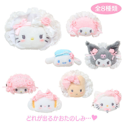 SANRIO | Secret Plush Hair Clip Blind Box 85×20×80mm (White Frill Design)