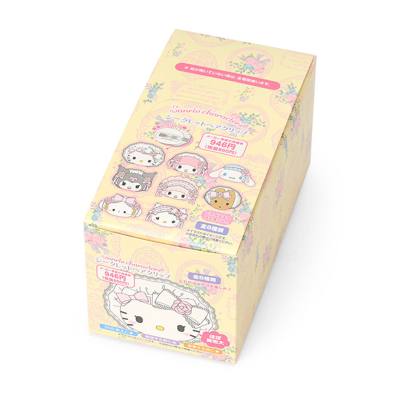 SANRIO | Secret Plush Hair Clip Blind Box 85×20×80mm (White Frill Design)