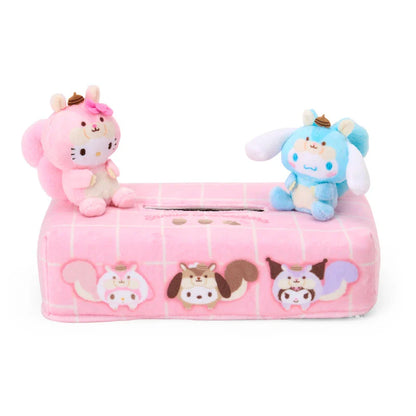 SANRIO | Tissue Box Cover Plush 245×125×170mm (Fluffy Squirrel)