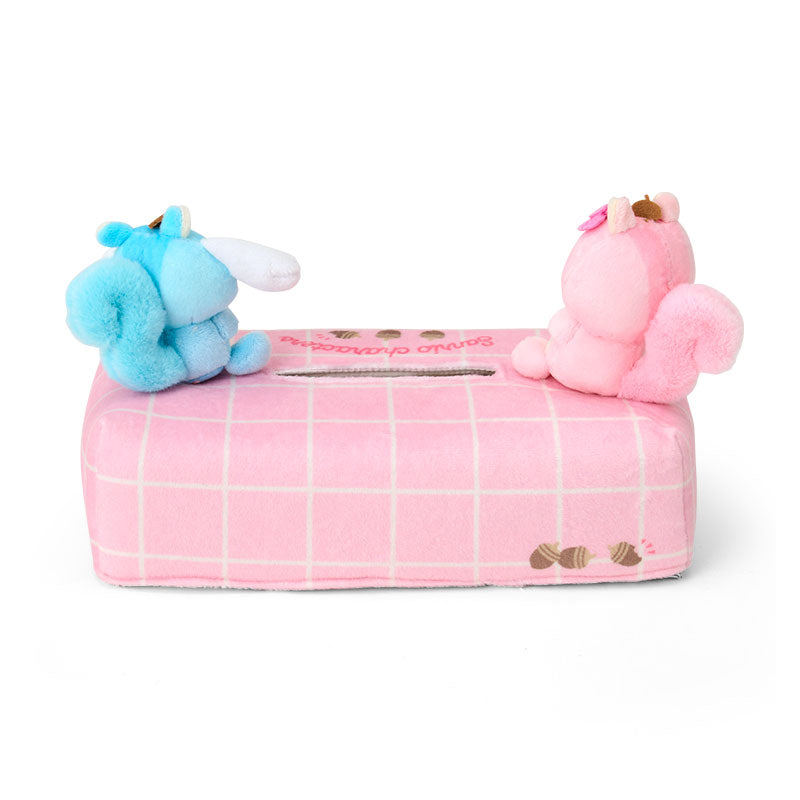 SANRIO | Tissue Box Cover Plush 245×125×170mm (Fluffy Squirrel)