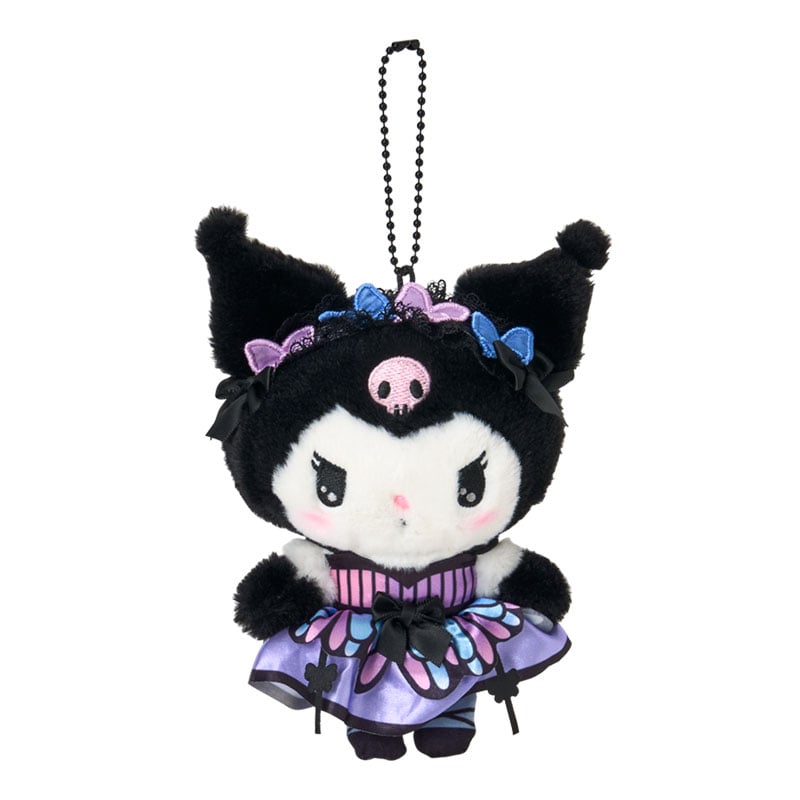 SANRIO | Kuromi Plush Keychain Bag Charm Mascot Holder 160×60×110mm (Butterfly)