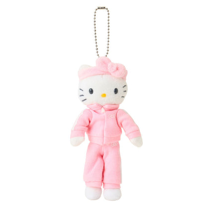 SANRIO | Hello Kitty Sporty Style Pink Mascot Holder Bag Charm Plush Keychain 80×35×150mm (Sanrio Closet Collection)