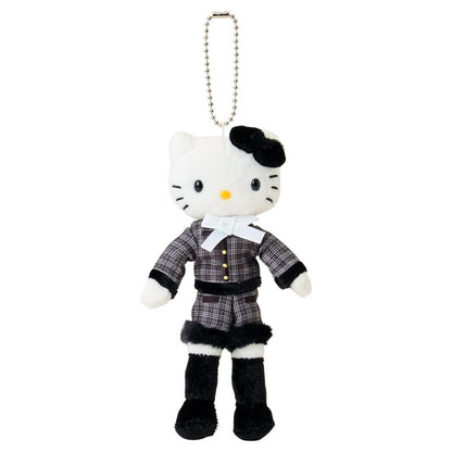 SANRIO | Hello Kitty Tweed Style Elegant Outings Mascot Holder Bag Charm Plush Keychain 80×35×150mm (Sanrio Closet