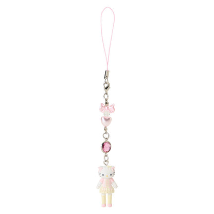 SANRIO | Hello Kitty Girly Style Lace-up Blouse Ribbon Frill Strap Phone Charm 26×12×40mm (Sanrio Closet Collection)