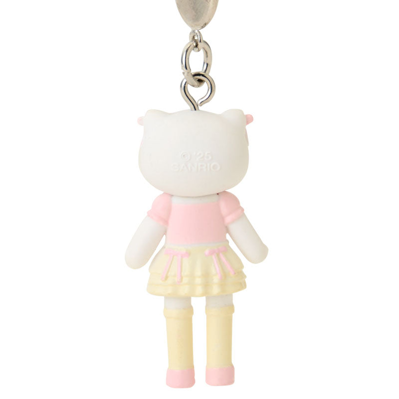 SANRIO | Hello Kitty Girly Style Lace-up Blouse Ribbon Frill Strap Phone Charm 26×12×40mm (Sanrio Closet Collection)