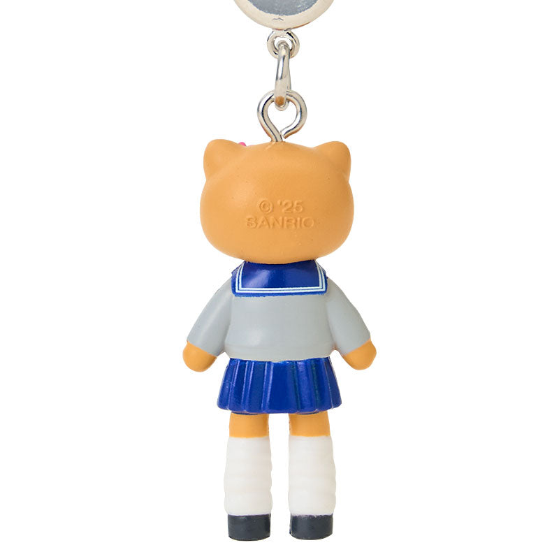 SANRIO | Hello Kitty Kogal Gogo Gal Style Uniform Tan Strap Phone Charm 26×12×40mm (Sanrio Closet Collection)