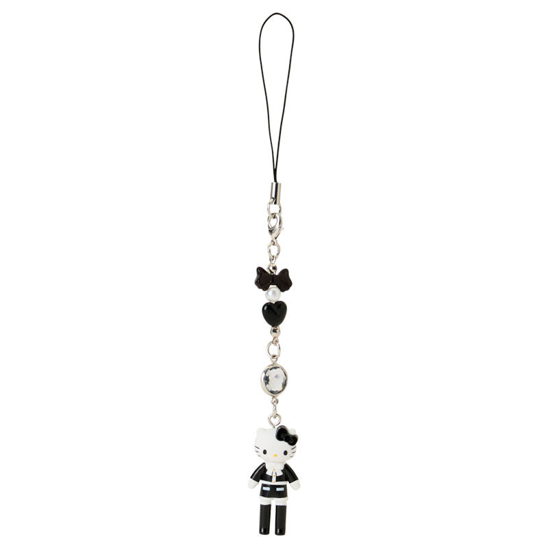 SANRIO | Hello Kitty Tweed Style Elegant Outing Strap Phone Charm 26×12×40mm (Sanrio Closet Collection)