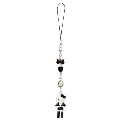 SANRIO | Hello Kitty Tweed Style Elegant Outing Strap Phone Charm 26×12×40mm (Sanrio Closet Collection)