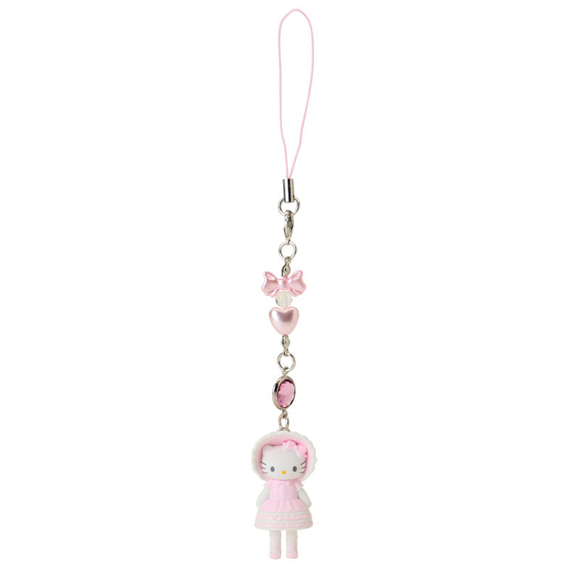 SANRIO | Hello Kitty Lolita Style Pink Lace Strap Phone Charm 26×12×40mm (Sanrio Closet Collection)