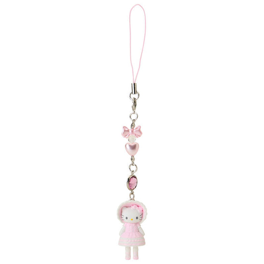 SANRIO | Hello Kitty Lolita Style Pink Lace Strap Phone Charm 26×12×40mm (Sanrio Closet Collection)