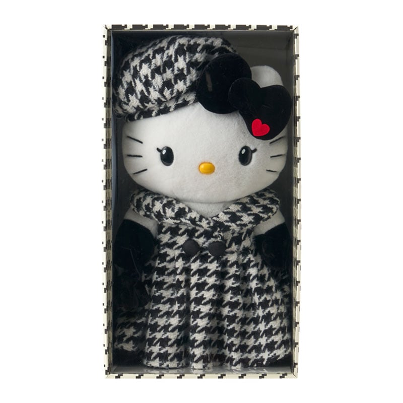 【Pre-order】SANRIO | Hello Kitty Limited Birthday Doll Plush Toy 280×165×450mm (Monochrome Girly Twin Coordinate)