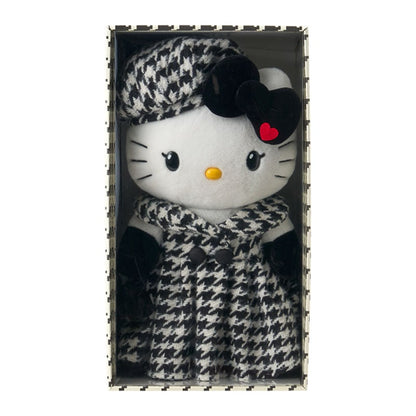 【Pre-order】SANRIO | Hello Kitty Limited Birthday Doll Plush Toy 280×165×450mm (Monochrome Girly Twin Coordinate)
