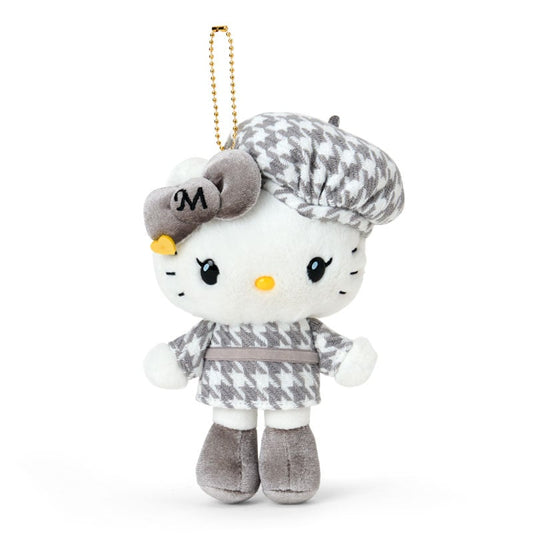SANRIO | Hello Kitty Hello Mimmy Mascot Holder Bag Charm Plush Keychain 110×70×180mm (Monochrome Girly Twin Coordinate)