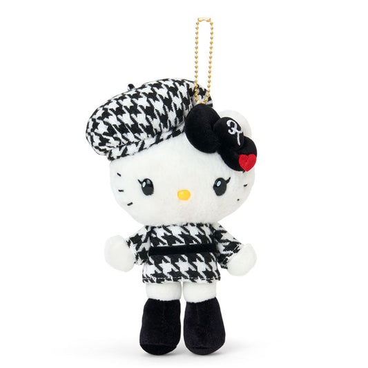 SANRIO | Hello Kitty Mascot Holder Bag Charm Plush Keychain 110×70×180mm (Monochrome Girly Twin Coordinate)