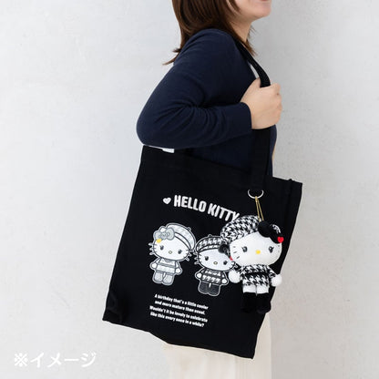 SANRIO | Hello Kitty Mascot Holder Bag Charm Plush Keychain 110×70×180mm (Monochrome Girly Twin Coordinate)