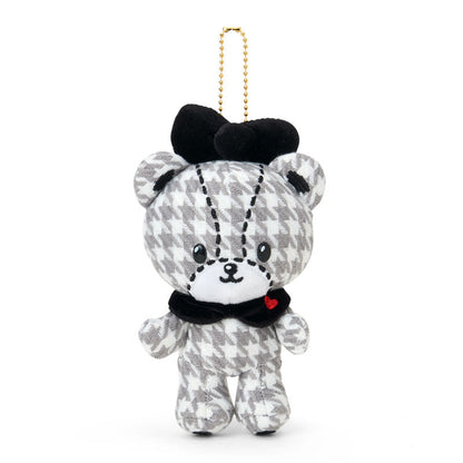 SANRIO | Hello Kitty Tiny Chum Mascot Holder Bag Charm Plush Keychain 90×60×155mm (Monochrome Girly Twin Coordinate)
