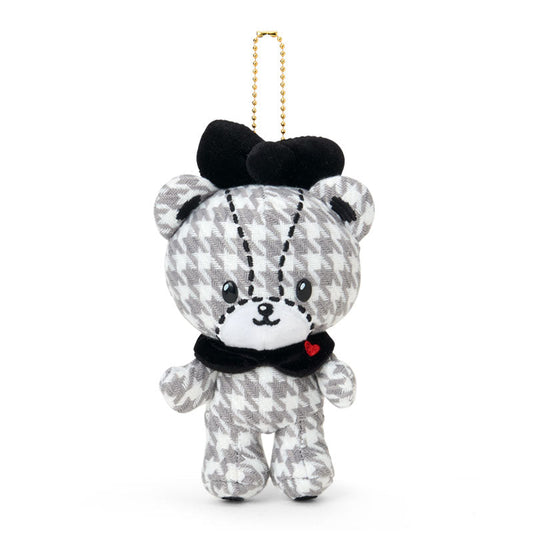 SANRIO | Hello Kitty Tiny Chum Mascot Holder Bag Charm Plush Keychain 90×60×155mm (Monochrome Girly Twin Coordinate)