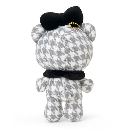SANRIO | Hello Kitty Tiny Chum Mascot Holder Bag Charm Plush Keychain 90×60×155mm (Monochrome Girly Twin Coordinate)