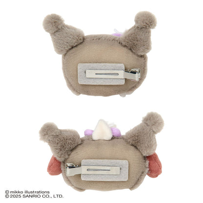 SANRIO x mikko illustrations | Kuromi Hair Clip Set 70×40×50mm