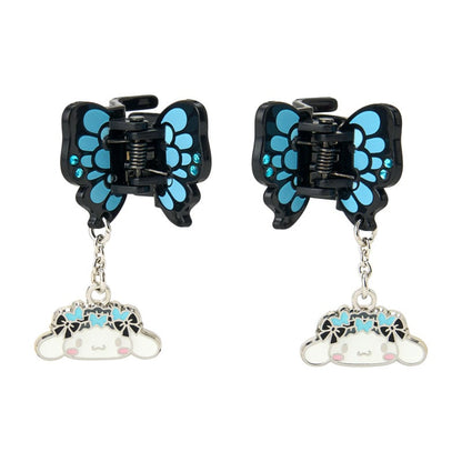 SANRIO | Cinnamoroll Mini Hair Clip Set with Swaying Charm 30×25×25mm (Butterfly)