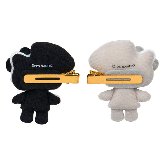SANRIO | Hello Kitty & Hello Mimmy Mascot Hair Clip Set 60×20×70mm (Monochrome Girly Twin Coordinate)