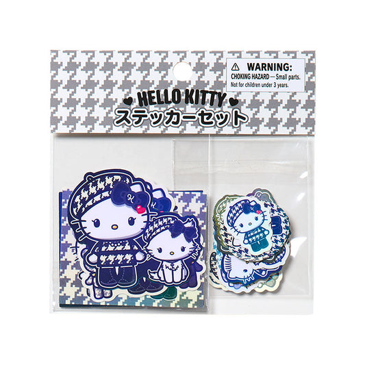SANRIO | Hello Kitty Sticker 24pcs 100×3×105mm (Monochrome Girly Twin Coordinate)