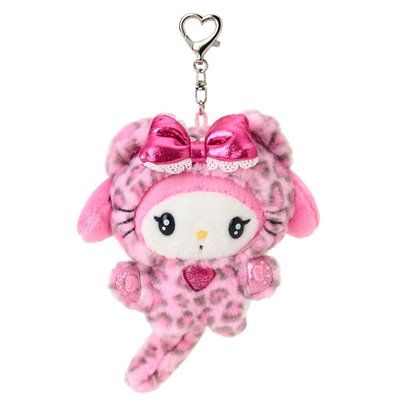 SANRIO | My Melody Mascot Holder Plush Keychain Bag Charm 90×50×120mm (Leopard Gal Cat)