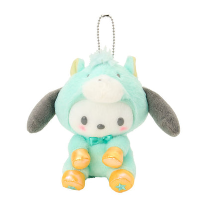 SANRIO | Pochacco Mascot Holder Bag Charm Plush Keychain 100×110×140mm (New Year Zodiac Year of Horse)