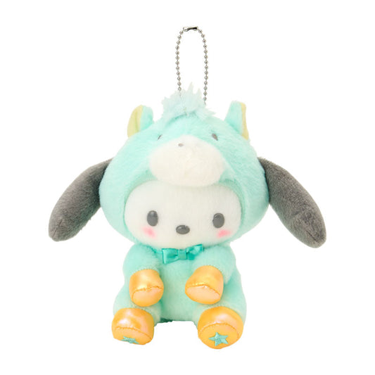 SANRIO | Pochacco Mascot Holder Bag Charm Plush Keychain 100×110×140mm (New Year Zodiac Year of Horse)