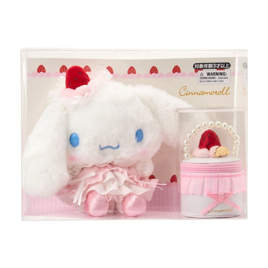 SANRIO | Cinnamoroll Plush Toy & Accessory Case Set 235×120×200mm (Strawberry Shortcake)