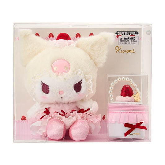 SANRIO | Kuromi Plush Toy & Accessory Case Set 235×120×200mm (Strawberry Shortcake)