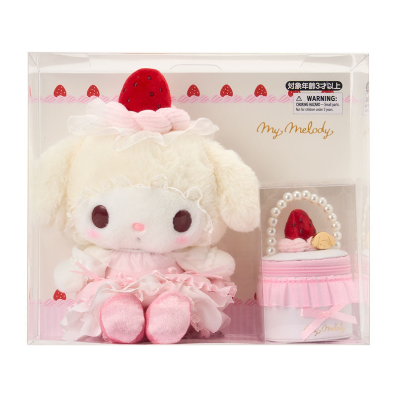 【Pre-order】SANRIO | My Melody Plush Toy & Accessory Case Set 235×120×200mm (Strawberry Shortcake)