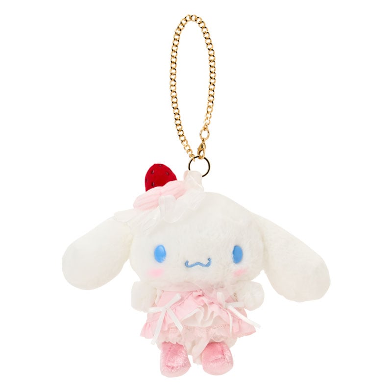 SANRIO | Cinnamoroll Mascot Holder Bag Charm Plush Keychain 165×70×130mm (Strawberry Shortcake)
