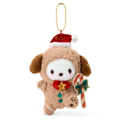 SANRIO | Pochacco Mascot Holder Bag Charm Plush Keychain 130×75×100mm (Christmas 2025)
