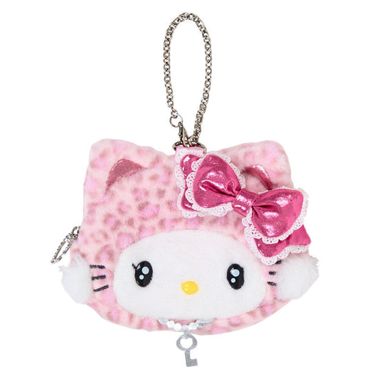 SANRIO | Charmmy Kitty Face-shaped Pouch Bag Charm 130×20×110mm (Leopard Gal Cat)