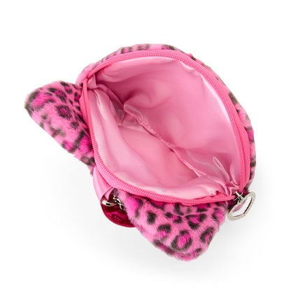 SANRIO | Hello Kitty Pink Face-shaped Pouch Bag Charm 130×20×110mm (Leopard Gal Cat)