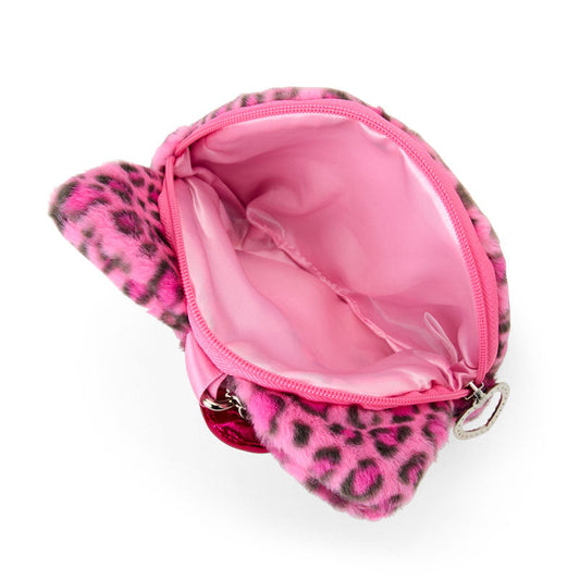 SANRIO | Hello Kitty Pink Face-shaped Pouch Bag Charm 130×20×110mm (Leopard Gal Cat)