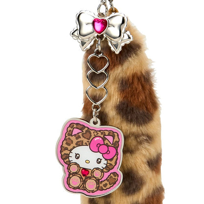 SANRIO | Hello Kitty Brown Dangling Tail Mascot Strap 40×40×130mm (Leopard Gal Cat)