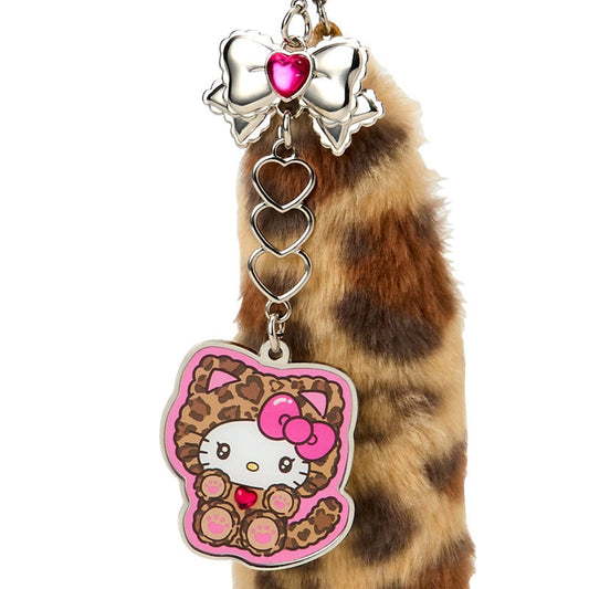 SANRIO | Hello Kitty Brown Dangling Tail Mascot Strap 40×40×130mm (Leopard Gal Cat)