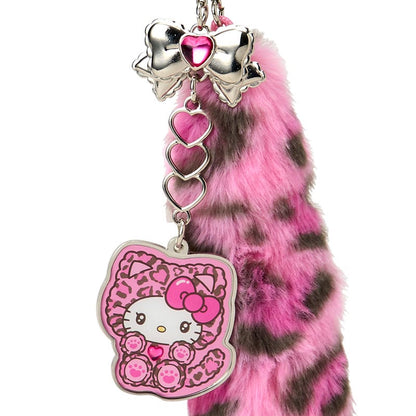 SANRIO | Hello Kitty Pink Dangling Tail Mascot Strap 40×40×130mm (Leopard Gal Cat)