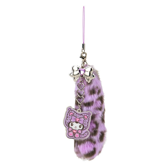 SANRIO | Kuromi Dangling Tail Mascot Strap 40×40×130mm (Leopard Gal Cat)