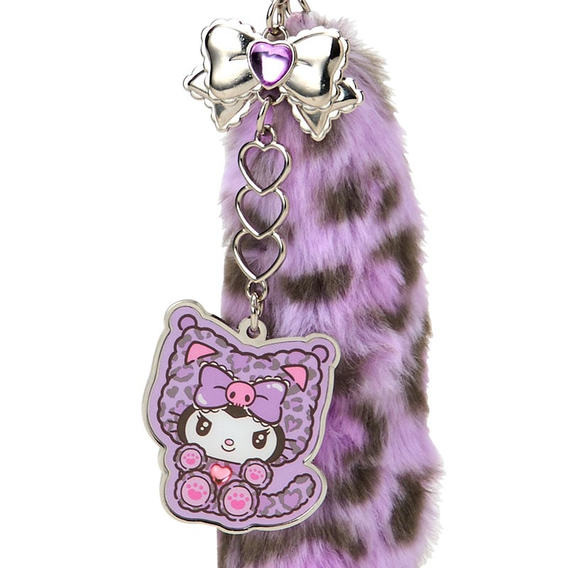 SANRIO | Kuromi Dangling Tail Mascot Strap 40×40×130mm (Leopard Gal Cat)