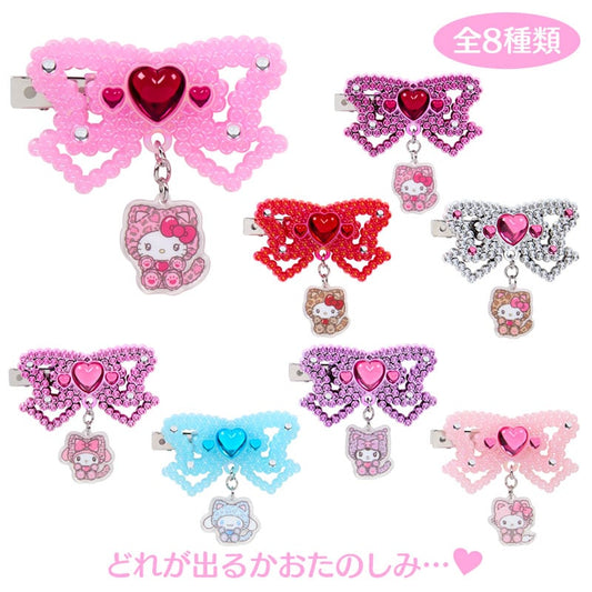 SANRIO | Secret Hair Clip Blind Box 75×20×40mm (Leopard Gal Cat)