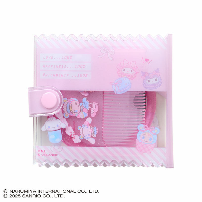 Sanrio × Mezzo Piano | Mirror And Comb Set With Case 90x10x85mm