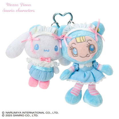 Sanrio × Mezzo Piano | Cinnamoroll & Berrie Mascot Holder Bag Charm Plush Keychain (Blue)